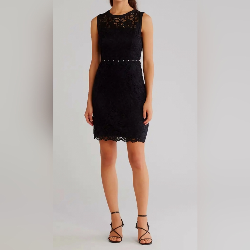 NWT Sam Edelman Sleeveless Lace Sheath Mini Dress Size 10 Juniors